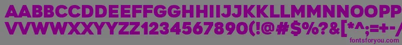 GretarosRegular Font – Purple Fonts on Gray Background