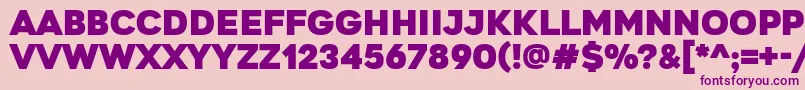 GretarosRegular Font – Purple Fonts on Pink Background