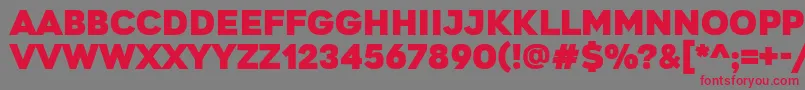 GretarosRegular Font – Red Fonts on Gray Background
