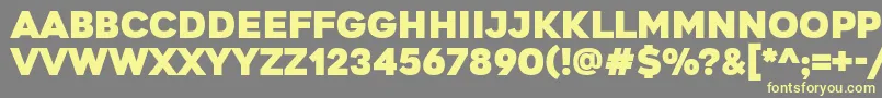 GretarosRegular Font – Yellow Fonts on Gray Background