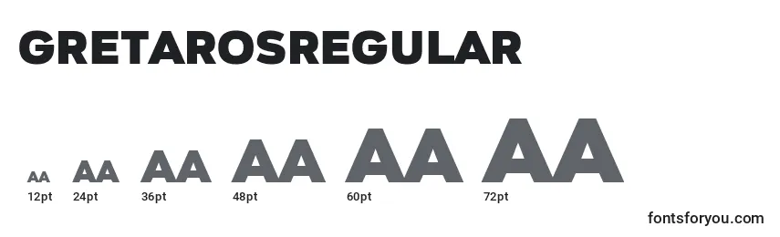 Размеры шрифта GretarosRegular (114217)