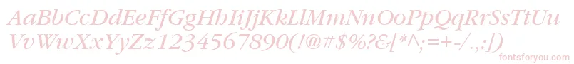 Vaniel3Italic Font – Pink Fonts on White Background