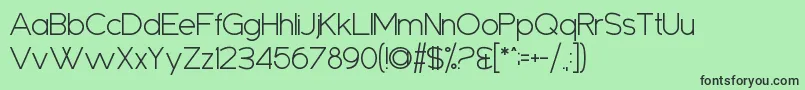 Sanseriffic-fontti – mustat fontit vihreällä taustalla
