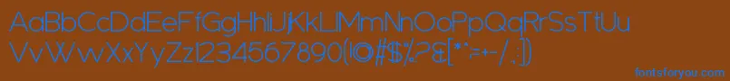 Sanseriffic Font – Blue Fonts on Brown Background
