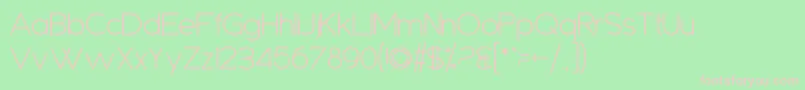 フォントSanseriffic – 緑の背景にピンクのフォント