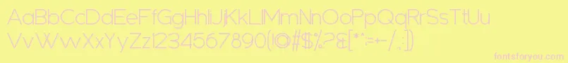 Sanseriffic-fontti – vaaleanpunaiset fontit keltaisella taustalla