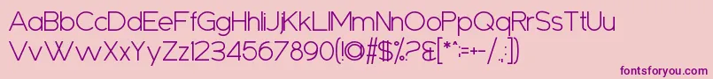Sanseriffic-Schriftart – Violette Schriften auf rosa Hintergrund