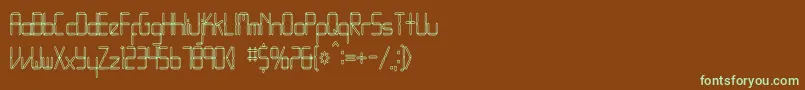 Шрифт Ledfonthc – зелёные шрифты на коричневом фоне