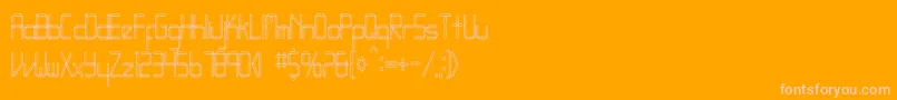 Ledfonthc Font – Pink Fonts on Orange Background