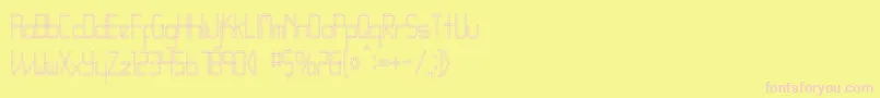 Ledfonthc-fontti – vaaleanpunaiset fontit keltaisella taustalla