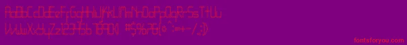 Ledfonthc Font – Red Fonts on Purple Background