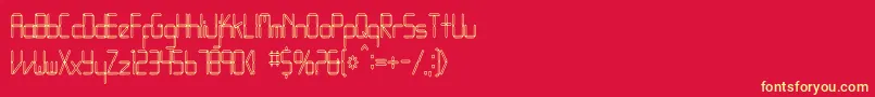 Ledfonthc Font – Yellow Fonts on Red Background