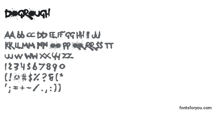 Fuente DogRough - alfabeto, números, caracteres especiales