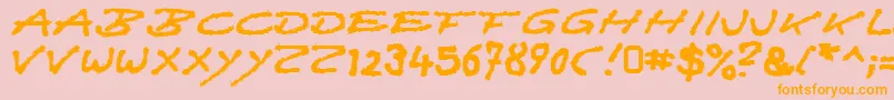 Quast Font – Orange Fonts on Pink Background