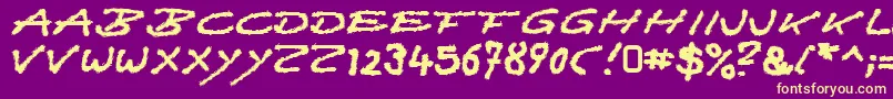 Quast Font – Yellow Fonts on Purple Background