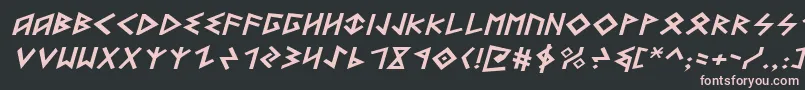 HeorotExpandedItalic Font – Pink Fonts on Black Background