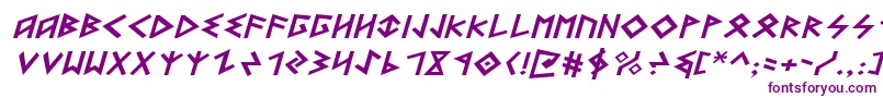 HeorotExpandedItalic-fontti – violetit fontit