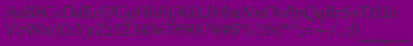 AgpalatialcItalic Font – Black Fonts on Purple Background