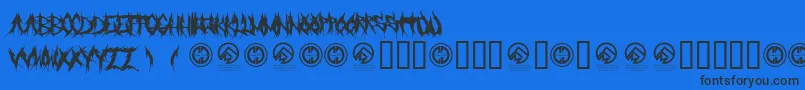 En savoir plus sur la police Grindmafia Police Grindmafia – polices noires sur fond bleu
