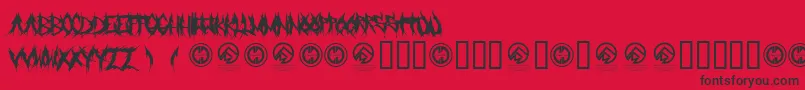 Grindmafia Font – Black Fonts on Red Background