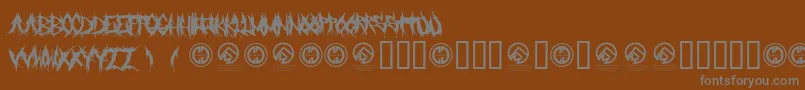 Grindmafia Font – Gray Fonts on Brown Background