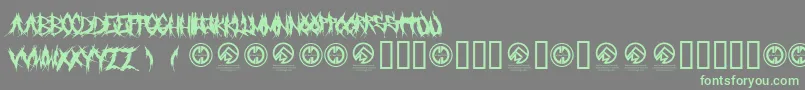 Grindmafia-fontti – vihreät fontit harmaalla taustalla