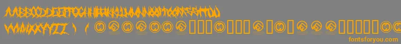 Grindmafia Font – Orange Fonts on Gray Background