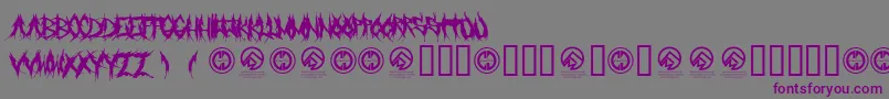 Police Grindmafia – polices violettes sur fond gris