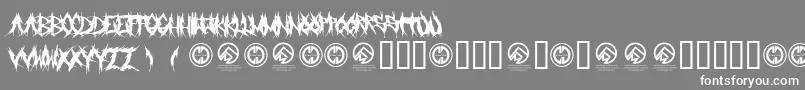 Grindmafia Font – White Fonts on Gray Background