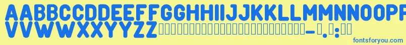 CreditverseFont Font – Blue Fonts on Yellow Background