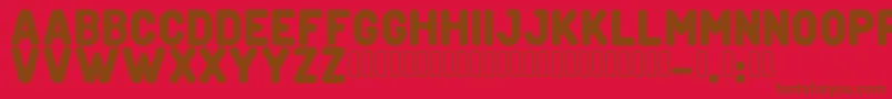 CreditverseFont Font – Brown Fonts on Red Background