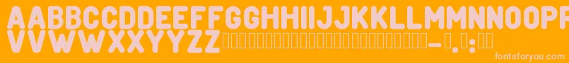fuente CreditverseFont – Fuentes Rosadas Sobre Fondo Naranja