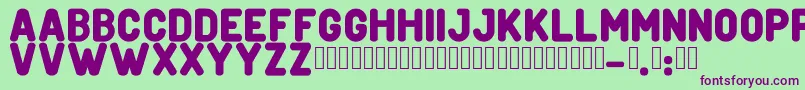 CreditverseFont Font – Purple Fonts on Green Background