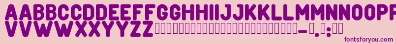 CreditverseFont-Schriftart – Violette Schriften auf rosa Hintergrund