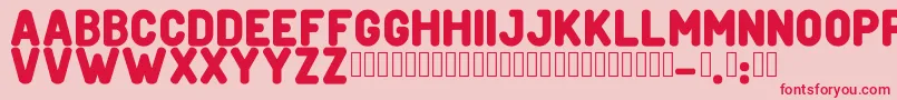 CreditverseFont Font – Red Fonts on Pink Background