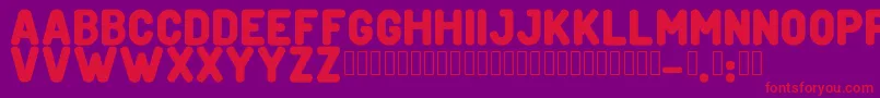 CreditverseFont Font – Red Fonts on Purple Background