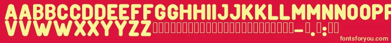 CreditverseFont Font – Yellow Fonts on Red Background