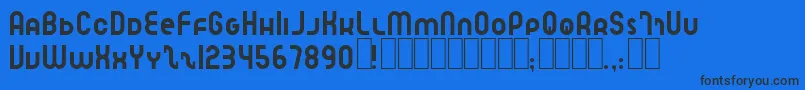 Fonte SpeedlearnNormal – fontes pretas em um fundo azul
