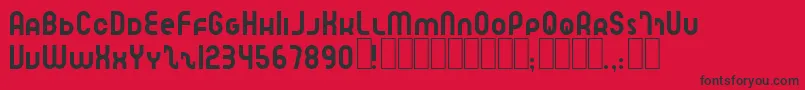 SpeedlearnNormal-fontti – mustat fontit punaisella taustalla
