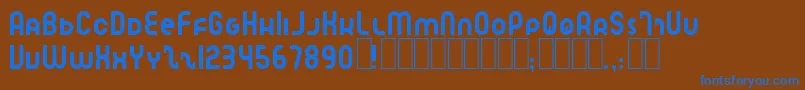 SpeedlearnNormal Font – Blue Fonts on Brown Background