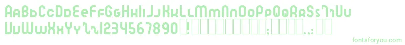 SpeedlearnNormal-fontti – vihreät fontit valkoisella taustalla