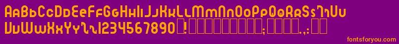 SpeedlearnNormal-fontti – oranssit fontit violetilla taustalla