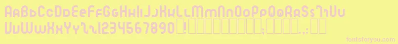 SpeedlearnNormal Font – Pink Fonts on Yellow Background