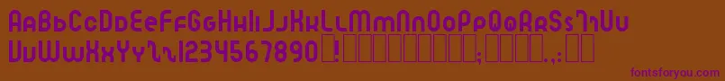 SpeedlearnNormal Font – Purple Fonts on Brown Background