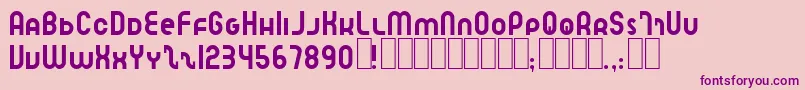 Fonte SpeedlearnNormal – fontes roxas em um fundo rosa