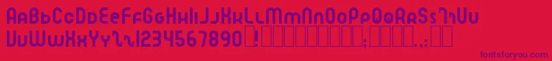 SpeedlearnNormal-Schriftart – Violette Schriften auf rotem Hintergrund
