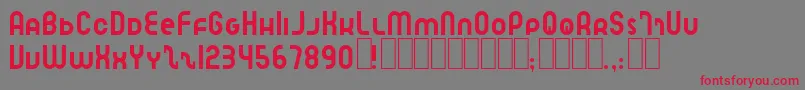 フォントSpeedlearnNormal – 赤い文字の灰色の背景