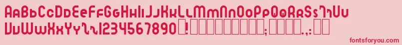 フォントSpeedlearnNormal – ピンクの背景に赤い文字