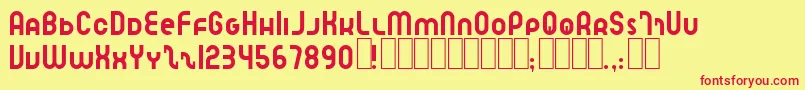 SpeedlearnNormal Font – Red Fonts on Yellow Background