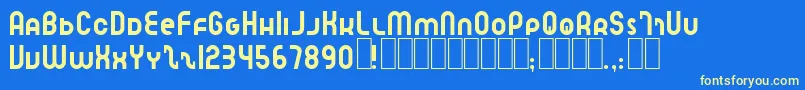 SpeedlearnNormal Font – Yellow Fonts on Blue Background